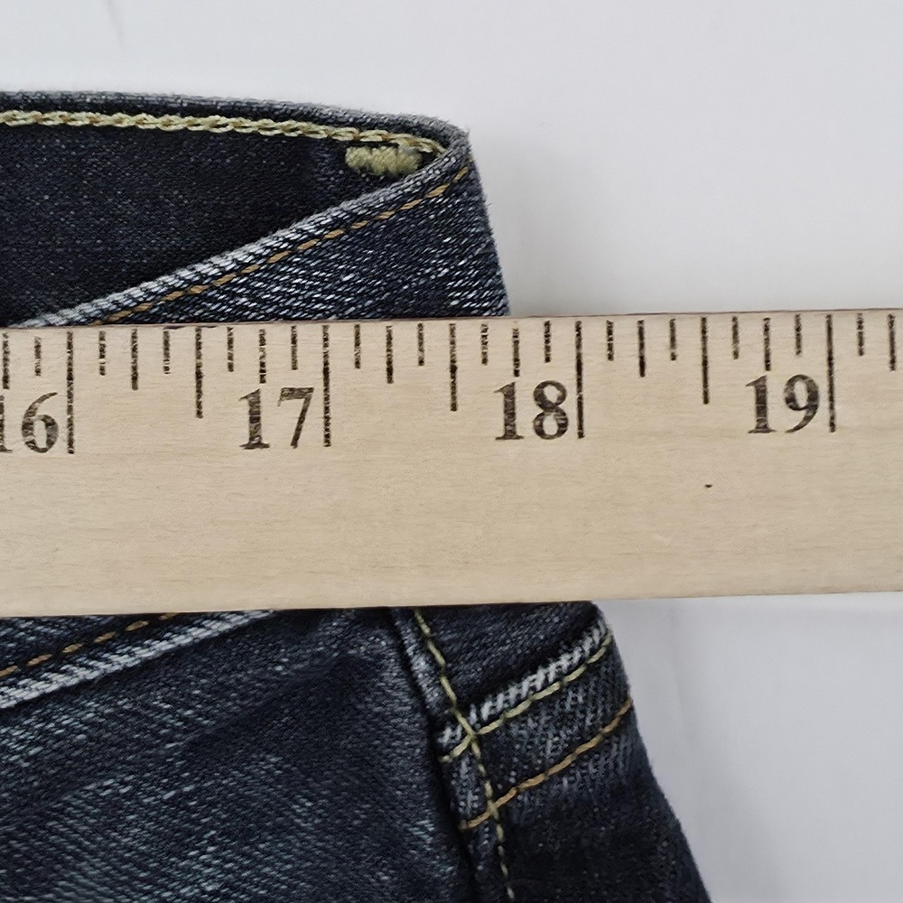 American Eagle Jeans Mens 34x34 Dark Wash Straight Leg Distressed Denim Casual - Picture 9 of 10